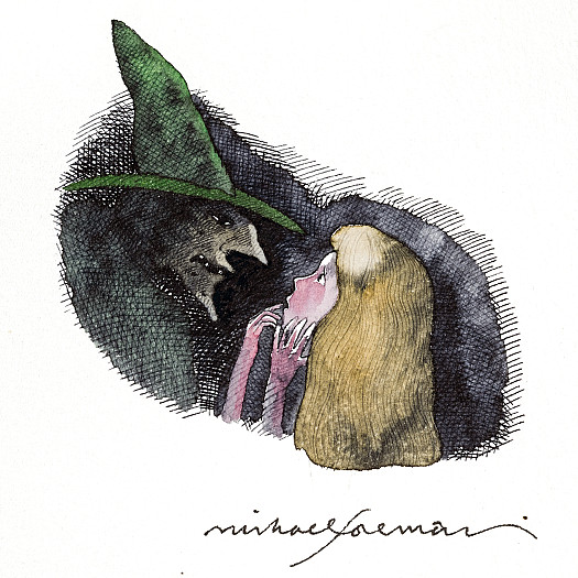 Poor Rose wept and pleaded with the little green witch, but there was nothing she could do