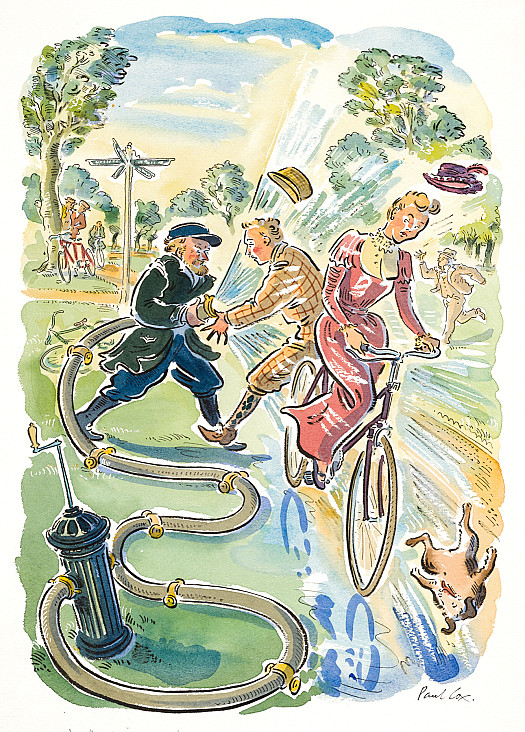 Without a moments hesitation he spurted at the man