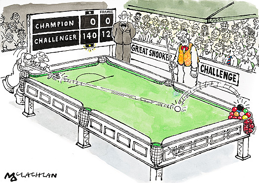 I bet he reads Saga magazine (Snooker)