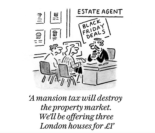 A mansion tax will destroy the property market. We'll be offering three London houses for &pound;1