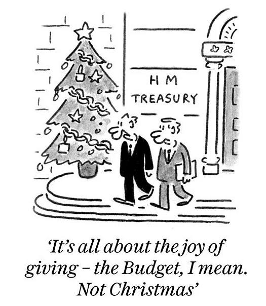 It's all about the joy of giving &ndash; the Budget, I mean. Not Christmas