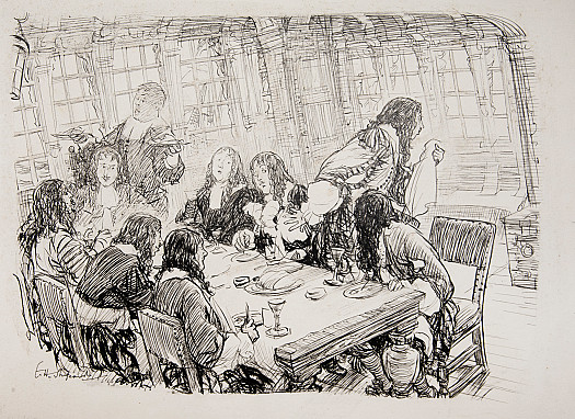 A gentleman ... was forced to rise from table