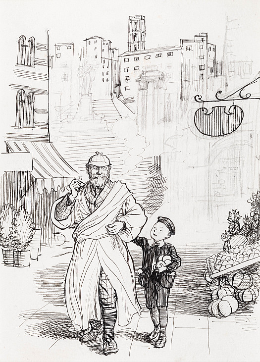 Walking down the street