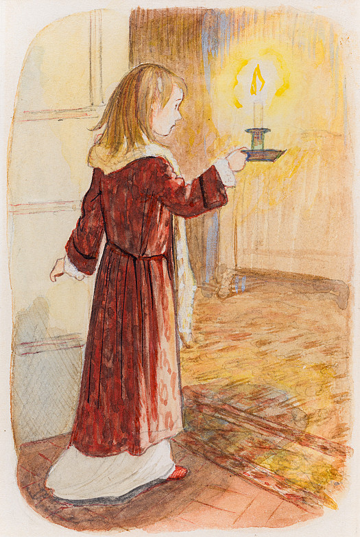 Mary Stood Near the Door with the Candle In Her Hand, Holding Her Breath