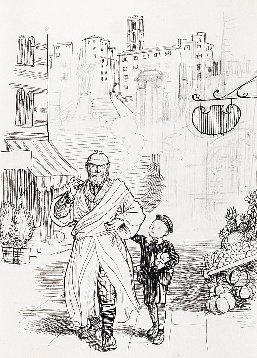 Walking down the street