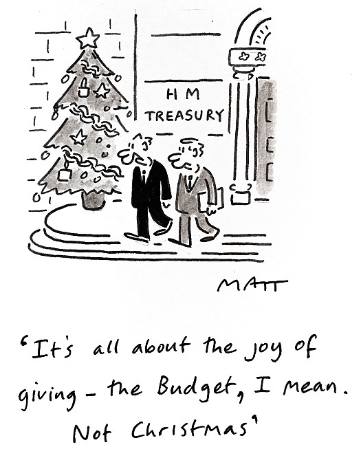It's all about the joy of giving &ndash; the Budget, I mean. Not Christmas