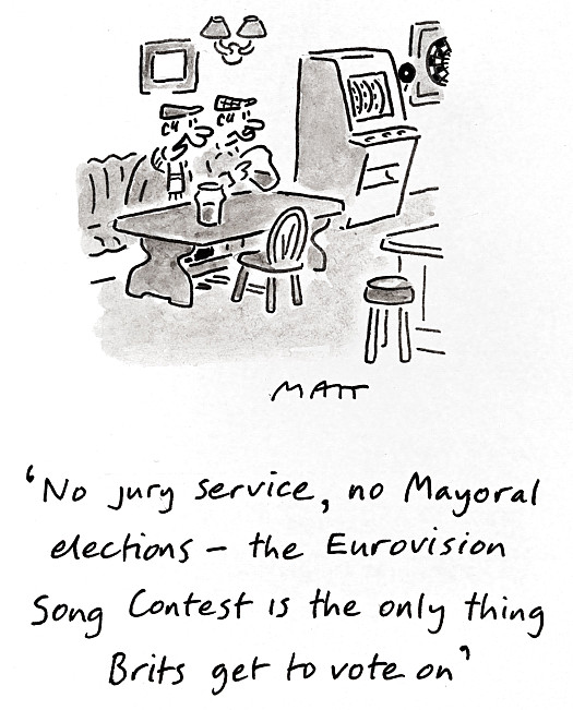 No jury service, no Mayoral elections &ndash; the Eurovision Song Contest is the only thing Brits get to vote on