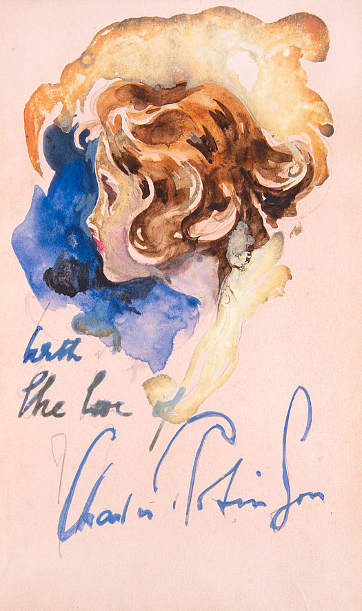 Portrait in profile of a young girl