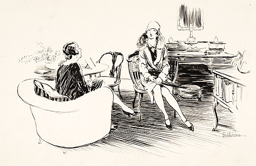 Lady: (Persuasively to Prospective Nurse) 'You would simply love my children, I am sure.'Applicant: 'What? at &pound;38 a year? Madam, you can't expect much affection at that salary!'
