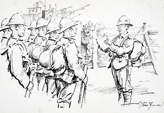 Sergeant: 'The order is that no one is to refer to the native population as 'Chinks' - it seems the word In Chinese means a 'ole in the wall.'