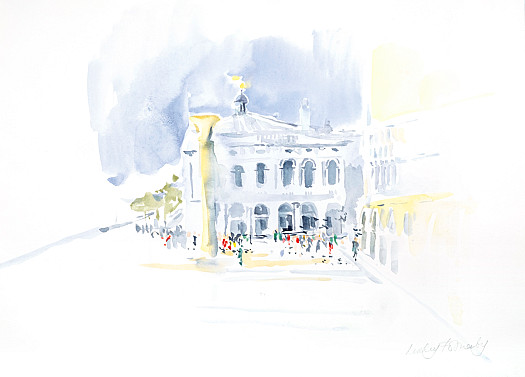 Crowds by the Doges Palace, Venice