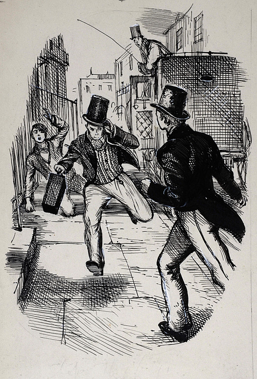 Tom Running with Suitcase