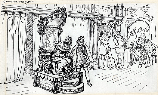 Richard III. IV. ii. Richard to Buckingham 'Ha! Am I King? 'Tis So: but Edward Lives.'