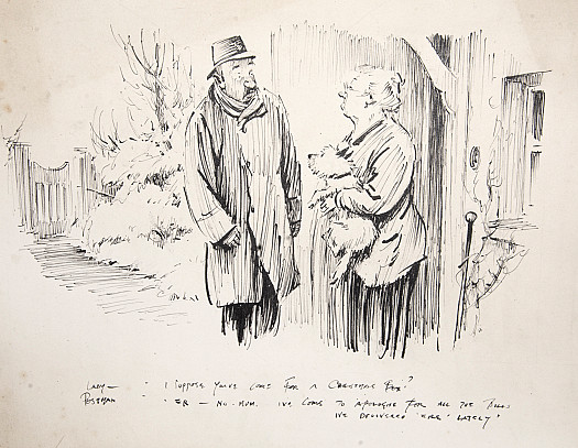 Lady: 'I suppose you've come for a Christmas Box?'Postman: 'Er &ndash; no, mum. I've come to apologise for all the bills I've delivered ere' lately'