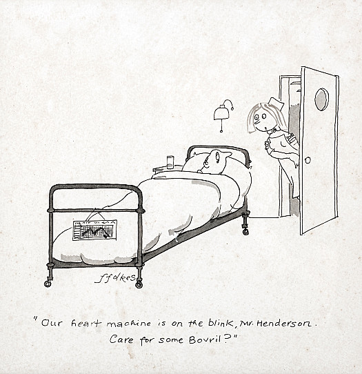 Our heart machine is on the blink, Mr Henderson. Care for some Bovril?