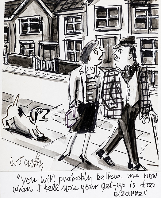 You will probably believe me now when I tell you your get-up is too bizarre!