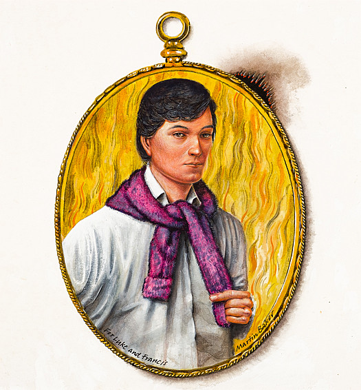 Miniature portrait of a young man