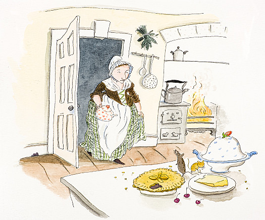 Again, the door opened,in came the cook, and again they had to rush for the safety of their hole.