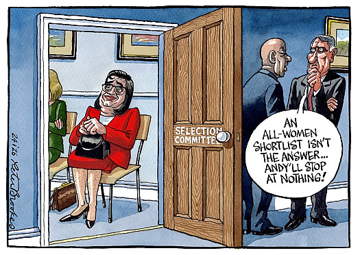 An all-women shortlist isn't the answer...Andy'll stop at nothing!