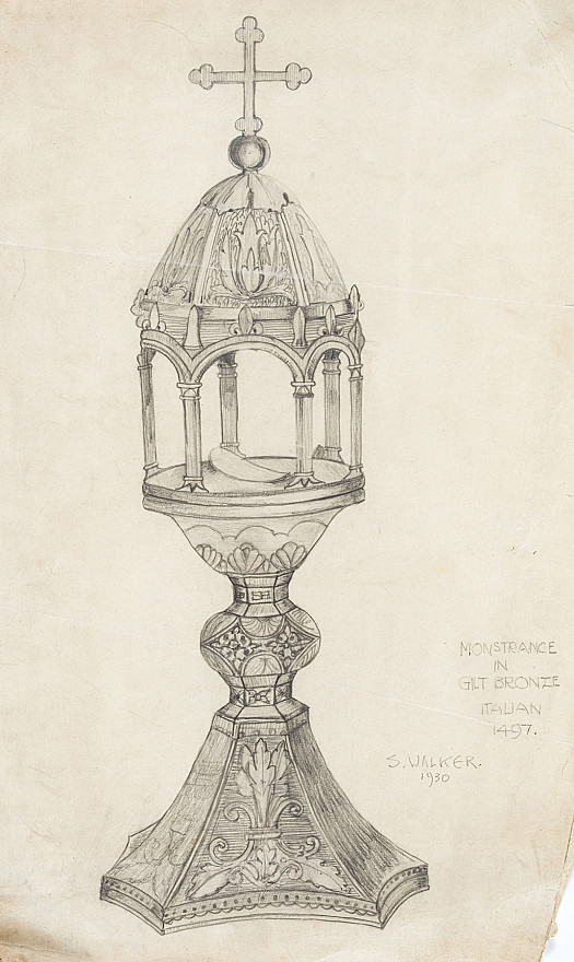Monstrance in Gilt Bronze, Italian, 1497