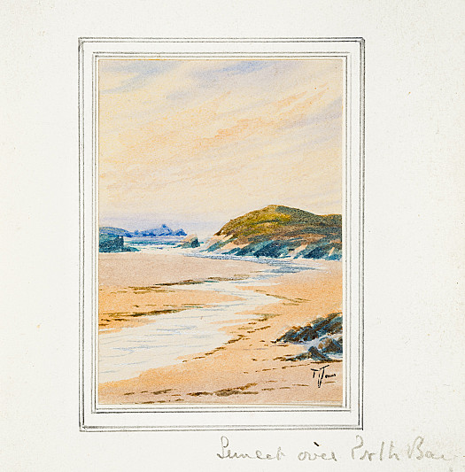 Sunset over Porth Bay