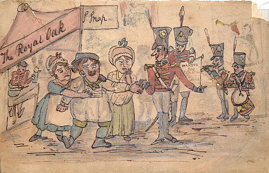 The press gang at The Royal Oak