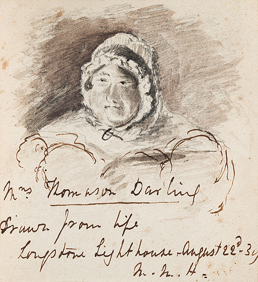 Mrs Thomason Darling Drawn from lifeLongstone lighthouse