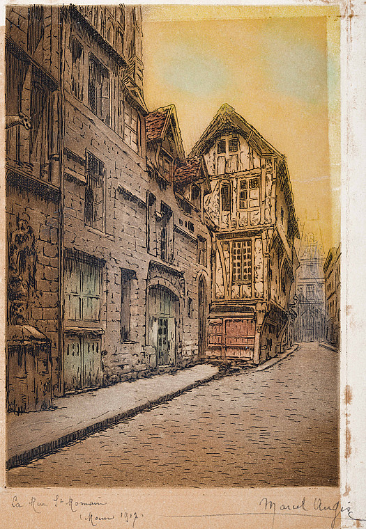 La Rue St Romain (Rouen 1917)