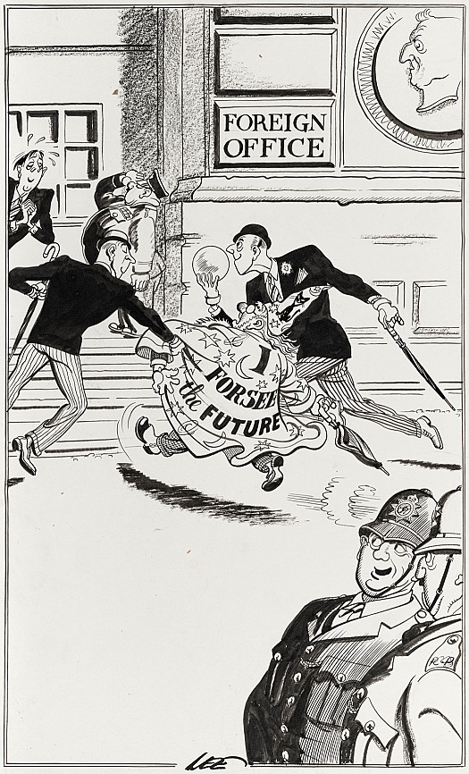 This Beria Business Has Got 'Em Guessing. Now They've Rushed Old Professor Zodiac from the Pier At Brightpool to See if His Little Crystal Ball Can Tell Them Anything