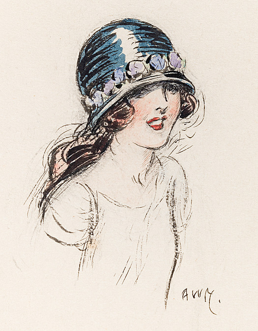 Young Woman in a Blue Hat