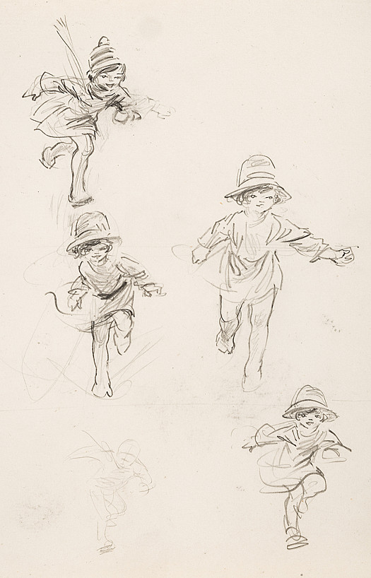 Little Girls Running