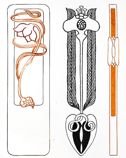 Pomegranate Art Nouveau Designs