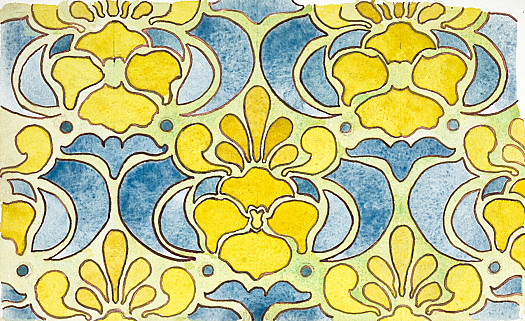 Art Nouveau Repeating Flower Design