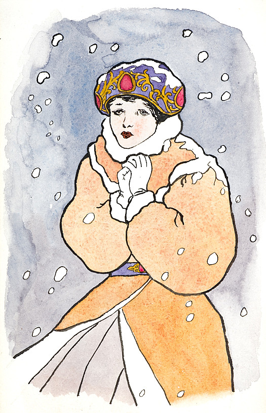 Russian Woman In the Snow