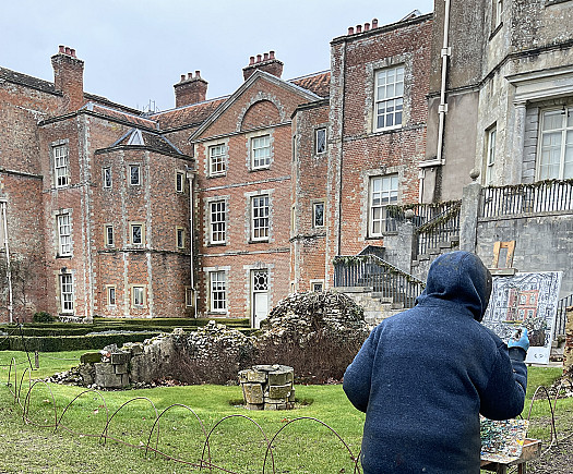 Painting at Mottisfont, January 2026