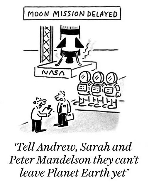 Tell Andrew, Sarah and Peter Mandelson they can't leave Planet Earth yet