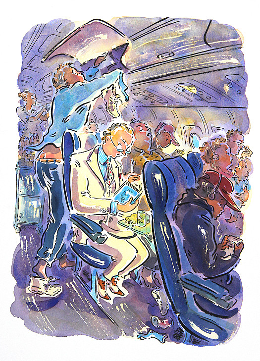 The Author Suffers the Indignities of Flying Coach