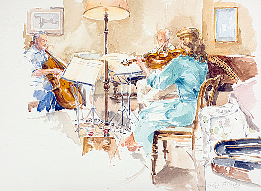 Three Musicians and a Violin Case
