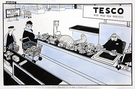 He only came in to help with the shopping and I persuaded him to have a check-up