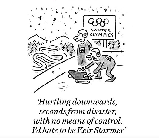 Hurtling downwards, seconds from disaster, with no means of control.I'd hate to be Keir Starmer