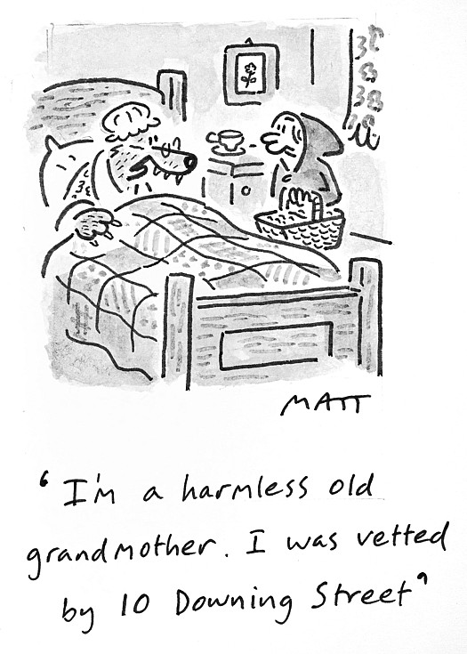 I'm a harmless old grandmother. I was vetted by 10 Downing Street