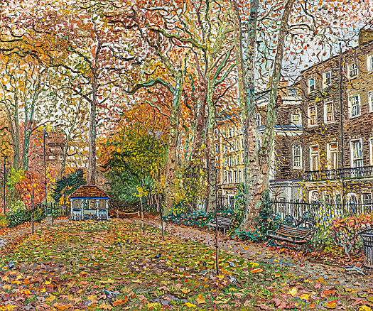 Autumn leaves, Woburn Square November 2023
