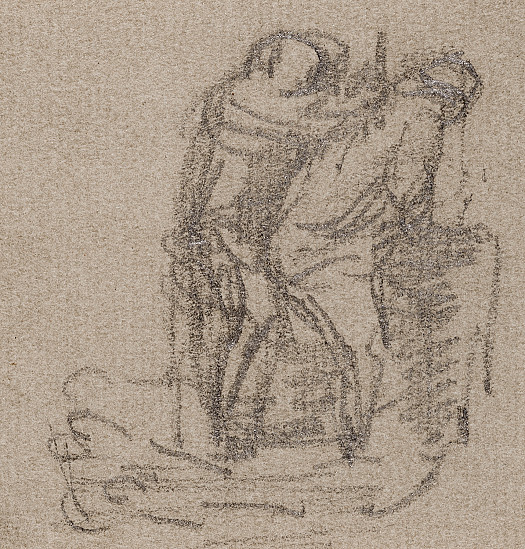 Two figures in profile