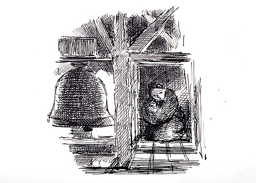 Verdi. Beside the bell there was a little niche