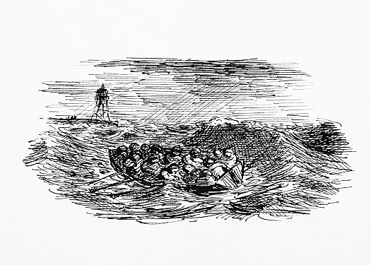 We made slow way towards the shore