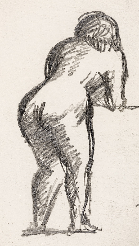 Nude woman from behind