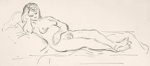 Recling Nude on a Chaise Longue