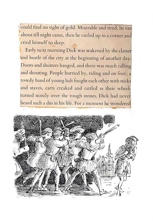 People hurried by, riding and on foot; a rowdy band of young lads fought each other with sticks and staves, carts creaked and rattled as their wheels turned noisily over the rough stones