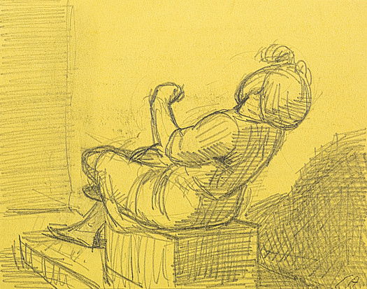 Reclining Pose from Behind