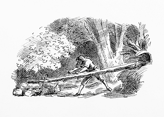 Then dub it smooth with my adze